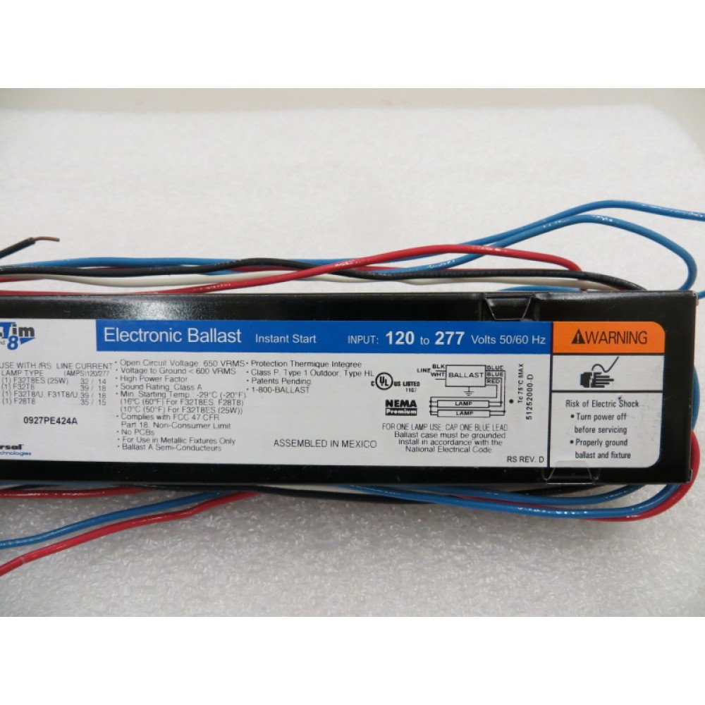 Universal Lighting Technologies B232IUNVHEH-A Electronic Ballast For ...